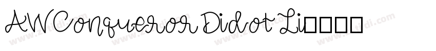 AWConqueror Didot Li字体转换